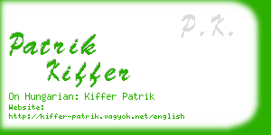 patrik kiffer business card